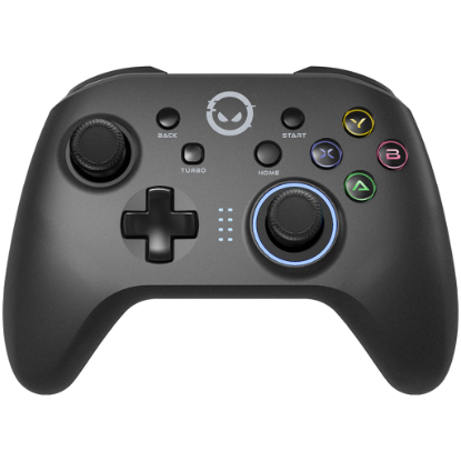 Picture of LORGAR LORGAR TRIX-510, Gaming controller, Black, BT5.0 Controller with built-in 600mah battery, 1M Type-C charging cable ,6 axis motion sensor support nintendo switch ,android,PC, IOS13, PS3, normal size dongle,black