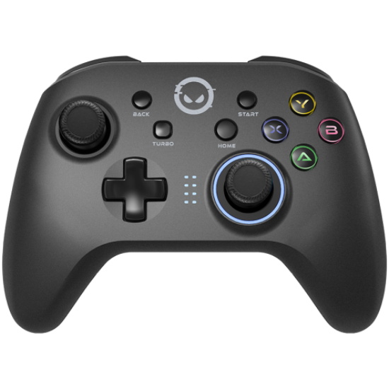 Picture of LORGAR LORGAR TRIX-510, Gaming controller, Black, BT5.0 Controller with built-in 600mah battery, 1M Type-C charging cable ,6 axis motion sensor support nintendo switch ,android,PC, IOS13, PS3, normal size dongle,black
