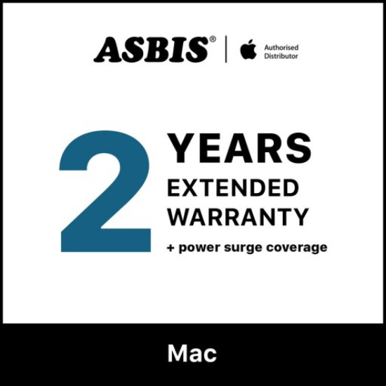 Picture of ASBIS Additional 2-year warranty + power surge coverage for MacPro14, MacPro16,IMAC,Mac STUDIO