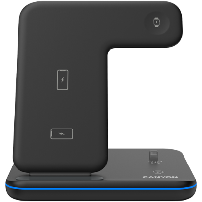 Picture of CANYON CANYON wireless charger WS-302 15W 3in1 Black