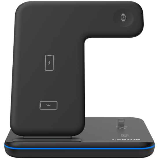 Picture of CANYON CANYON wireless charger WS-302 15W 3in1 Black