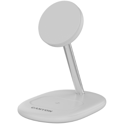 Picture of CANYON CANYON wireless charger WCS-205 15W Qi2 2in1 w/o adapter White