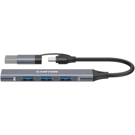 Picture of CANYON CANYON hub DS-02 4in1 USB-A/C Grey