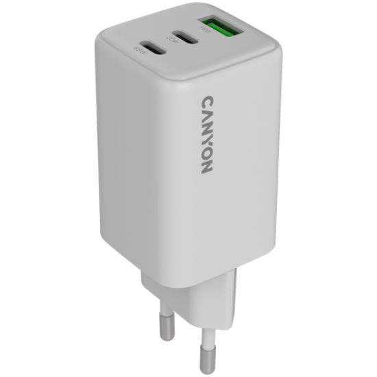 Picture of CANYON CANYON charger CU65ACC GaN 65W 2xPD 1xQC EU White
