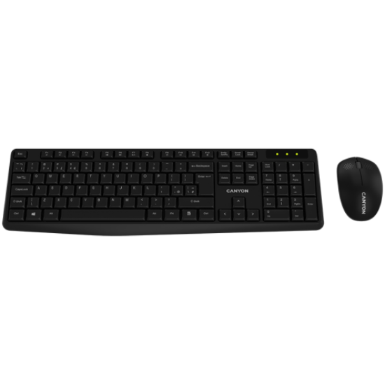 Picture of CANYON CANYON SET-W01 Keyboard+Mouse Wireless Black