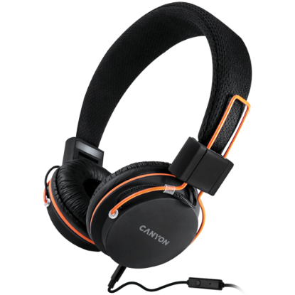 Picture of CANYON CANYON headset HP-2 Mic 1.2 m Black
