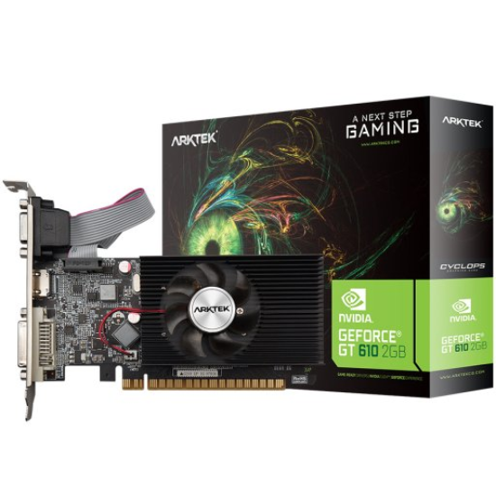 Picture of ARKTEK Arktek Nvidia GT610 2GB DDR3 64-bit HDMI / DVI / VGA Graphics Card