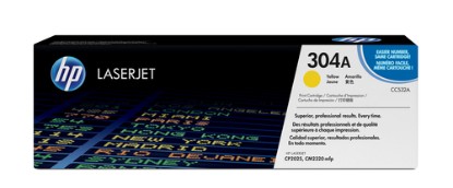 Picture of HP 304A COLOR LASERJET CP2025 YELLOW PRINT TONER CARTIDGE PRINTS APPROXIMATELY 2 800 PGS USING THE SO/IEC 19798 YIELD STANDARD