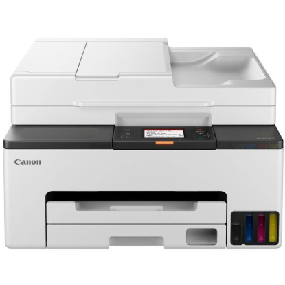 Picture of CANON GX2040 MEGATANK MAXIFY BUSINESS RANGE, 4 IN 1, A4 MFP, PRINT , SCAN, COPY AND FAX WITH 35 SHEET ADF.  2,7" TOUCH SCREEN,15IPM MONO, 10IPM COLOUR, 600 X 1200 PRINT RESOLUTION, 1200 X 2400 DPI SCAN RESOLUTION,  250 SHEET PAPER HANDLING FRONT CASSETTE, MAC, WINDOWS AND CHROME; AUTOMATIC DUPLEX, USB, WI-FI . USES GI-45 BK/C/M/Y, MC-G05 MAINTENANCE CARTRIDGE. COMES WITH 1 X GI-45 PGBK/C/M/Y YIELD