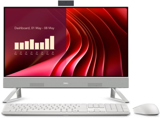Picture of DELL 24 AIO EC24250:INTEL CORE I5-1334U (12M CACHE, UP TO 4.6 GHZ), 23.8" FHD (1920X1080) ANTIGLARE, 16GB 5200MT/S DDR5,512GB SSD PCIE NVME M.2, GRAPHICS INTEL UHDGRAPHICS,CAMERA & MIROPHONE 5MP IR TILT CAMERA, INTEL DUAL BAND WIRELESS AX211+ BLUETOOTH,DELL KM5221W WIRELESS KEYBOARD AND MOUSE,POWER SUPPLY 90W, OPERATING SYSTEM WINDOWS 11 PRO, SERVICE 3 YEAR PROSUPPORT, COLOUR PEARL WHITE