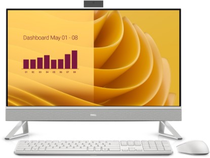 Picture of DELL 24 AIO EC27250 25/06/2025:INTEL CORE 7-150U (12MB CACHE, UP TO 5.4 GHZ),23.8" FHD TOUCH (1920X1080), 16G 5200MT/S DDR5, 1TB SSD PCIE NVME M.2, NVIDIA GEFORCE MX570A WITH 2GB GDDR6 GRAPHICS MEMORY, CAMERA & MICROPHONE 5MP IR TILT CAMERA, INTEL DUAL BAND WIRELESS AX211+ BLUETOOTH, DELL KM5221W WIRELESS KEYBOARD AND MOUSE, POWER SUPPLY 90W,OPERATING SYSTEM WINDOWS 11 PRO, SERVICE 3 YEAR PROSUPPO