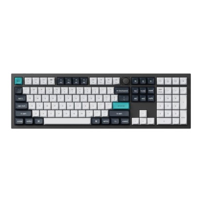Picture of Keychron Q6 Max 100% Full Assembled Knob Red Switch Hot-Swap Gateron Jupiter RGB Wireless Keyboard - Black