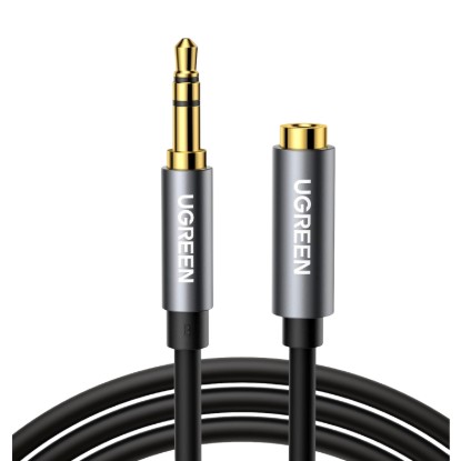 Picture of UGREEN AV118 3.5mm AUX Extension Cable 2m – Male to Female –(Black)