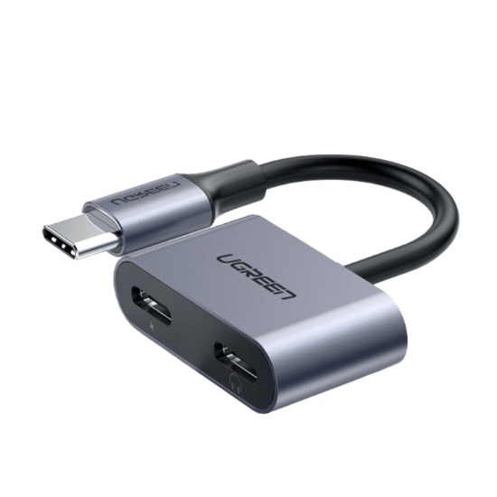 Picture of UGREEN USB Type-C Dual Audio and Charging Adapter (15W PD, 2-in-1 Splitter)