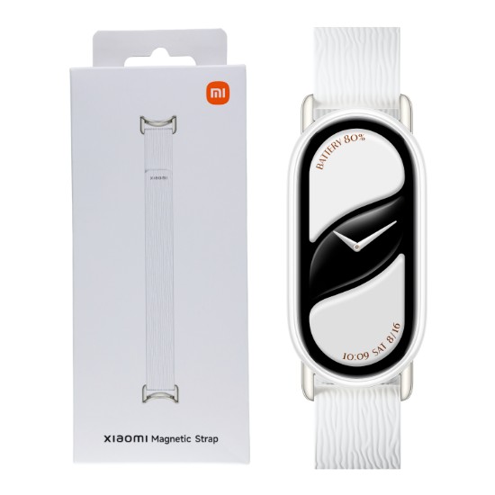 Picture of Xiaomi Smart Band 10 Magnetic Kona Leather Strap - Glacier White