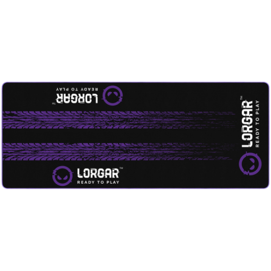 Picture of LORGAR LORGAR RX1FM, Sim Racing Floor Mat Advanced, Stitched edge, 1,700X700X3 mm, Black/purple