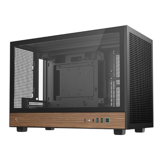 Picture of DeepCool CH260 Wood mATX Gaming Chassis - Black