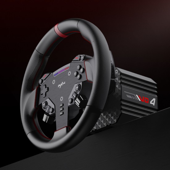 Picture of PXN VD4 Direct Drive Sim Racing Wheel – PD-HM Dual Pedal – Z8 Clamp Bundle