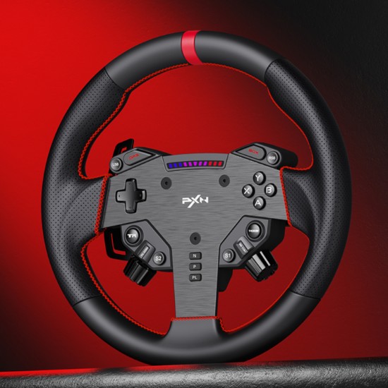 Picture of PXN VD4 Direct Drive Sim Racing Wheel – PD-HM Dual Pedal – Z8 Clamp Bundle
