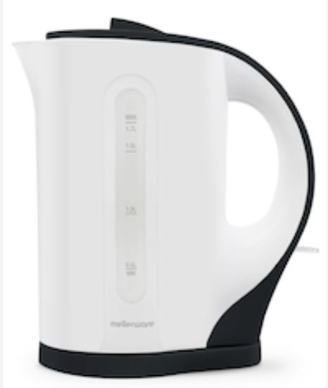 Picture of Mellerware Tugela 1.7L Black & White Cordless Plastic Kettle